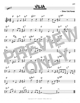 page one of Vilia (Real Book – Melody & Chords)