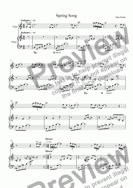 page one of Spring Song