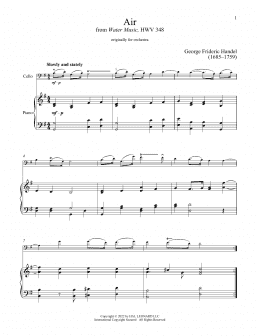 page one of Air (Cello and Piano)