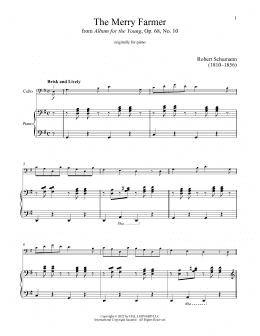 page one of The Happy Farmer (Cello and Piano)