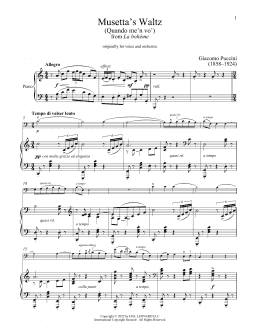 page one of Quando Men Vo (Cello and Piano)
