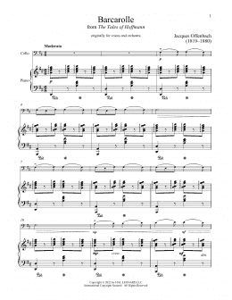 page one of Barcarolle (Cello and Piano)