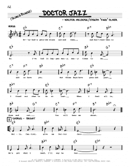 page one of Doctor Jazz (Real Book – Melody, Lyrics & Chords)