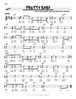 page one of Pretty Baby (Real Book – Melody, Lyrics & Chords)