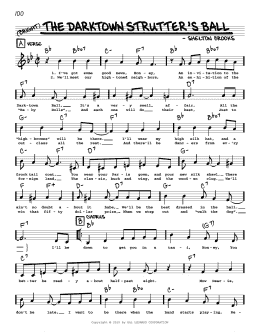 page one of The Darktown Strutters' Ball (Real Book – Melody, Lyrics & Chords)