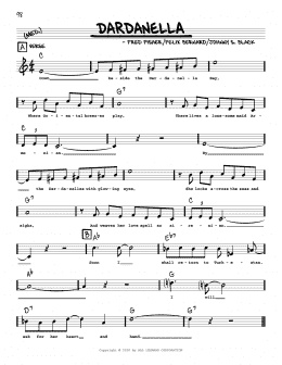 page one of Dardanella (Real Book – Melody, Lyrics & Chords)