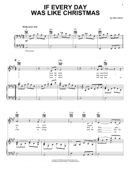 page one of If Every Day Was Like Christmas (Piano, Vocal & Guitar Chords (Right-Hand Melody))