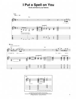 page one of I Put A Spell On You (Guitar Tab (Single Guitar))