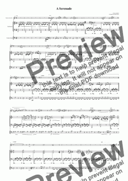 page one of A Serenade for Soprano Saxophone & Keyboard