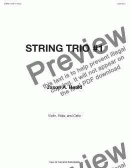 page one of String Trio #1 