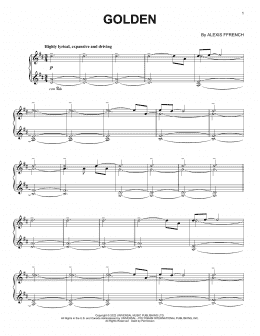 page one of Golden (Piano Solo)