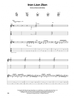page one of Iron Lion Zion (Guitar Tab)