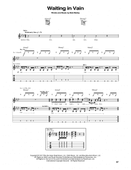 page one of Waiting In Vain (Guitar Tab)