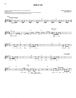 page one of Stir It Up (Lead Sheet / Fake Book)