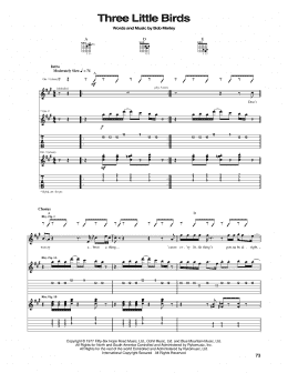 page one of Three Little Birds (Guitar Tab)