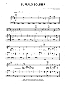 page one of Buffalo Soldier (Piano, Vocal & Guitar Chords (Right-Hand Melody))