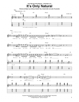page one of It's Only Natural (Guitar Tab)