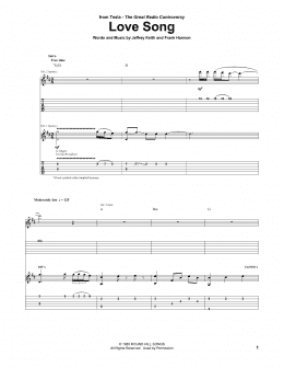 page one of Love Song (Guitar Tab)