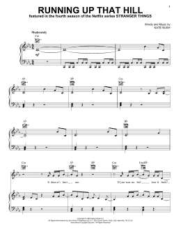 page one of Running Up That Hill (Piano, Vocal & Guitar Chords (Right-Hand Melody))