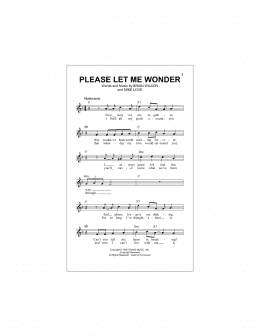 page one of Please Let Me Wonder (Lead Sheet / Fake Book)
