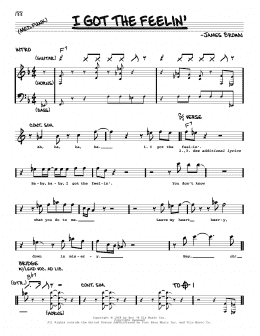 page one of I Got The Feelin' (Real Book – Melody & Chords)