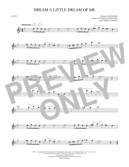 page one of Dream A Little Dream Of Me (Flute Solo)