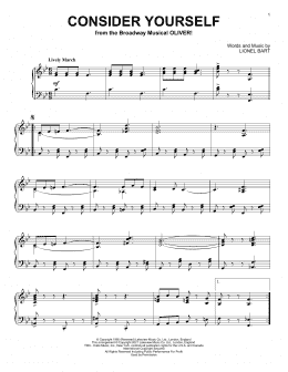 page one of Consider Yourself (from Oliver!) (Piano Solo)