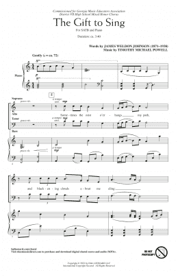 page one of The Gift To Sing (SATB Choir)