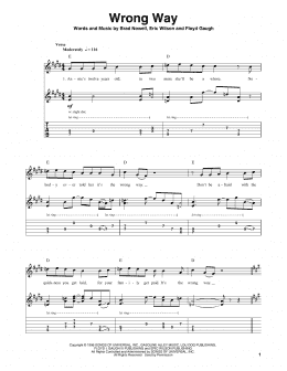 page one of Wrong Way (Guitar Tab (Single Guitar))