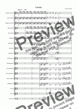 page one of Entrada (Brass Band)