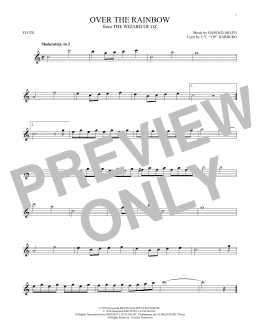 page one of Over The Rainbow (from The Wizard Of Oz) (Flute Solo)