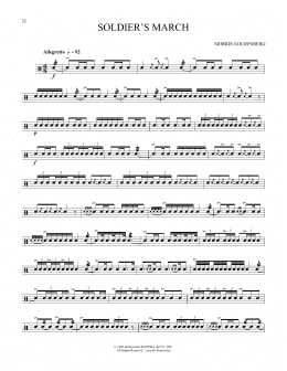 page one of Soldier's March (Snare Drum Solo)