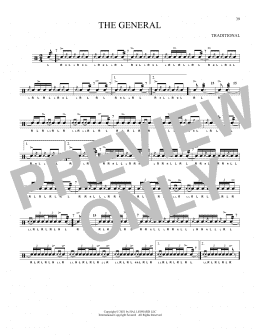 page one of The General (Snare Drum Solo)