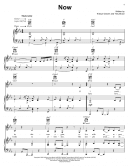 page one of Now (Piano, Vocal & Guitar Chords (Right-Hand Melody))
