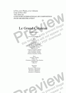 page one of Le Grand Créateur