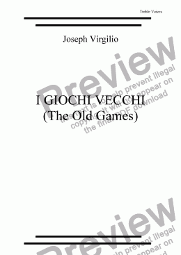 page one of i giochi vecchi (the old games)