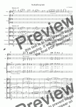 page one of Na Kráľovej holi (choir+orchestra)