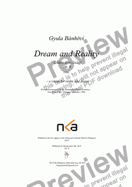 page one of Dream and Reality op. 8