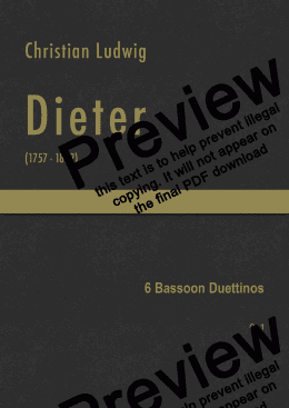 page one of Dieter - 6 Bassoon Duettinos