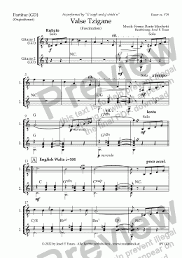 page one of Valse Tzigane (01/GD/Score & Parts)