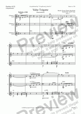 page one of Valse Tzigane (01/GT/Score & Parts)