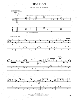 page one of The End (Guitar Tab (Single Guitar))