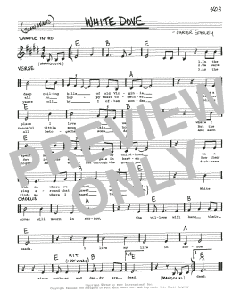 page one of White Dove (Real Book – Melody, Lyrics & Chords)
