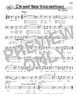 page one of I'm Goin' Back To Old Kentucky (Real Book – Melody, Lyrics & Chords)