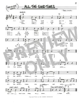 page one of All The Good Times (Real Book – Melody, Lyrics & Chords)