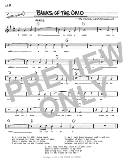page one of Banks Of The Ohio (Real Book – Melody, Lyrics & Chords)