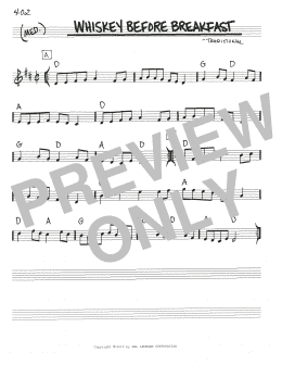 page one of Whiskey Before Breakfast (Real Book – Melody, Lyrics & Chords)