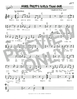 page one of More Pretty Girls Than One (Real Book – Melody, Lyrics & Chords)