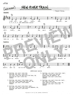 page one of New River Train (Real Book – Melody, Lyrics & Chords)