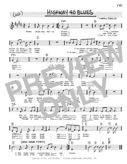 page one of Highway 40 Blues (Real Book – Melody, Lyrics & Chords)